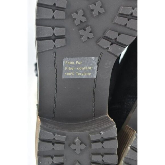 Lucky Brand Womens Size 8 Jacenia Shearling Suede Black Fashion Winter Boots - Picture 9 of 11